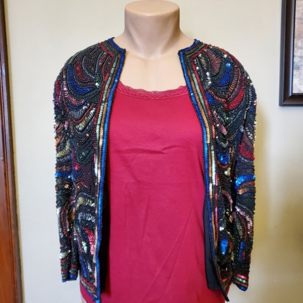 Vintage Ziani Couture silk cardigan